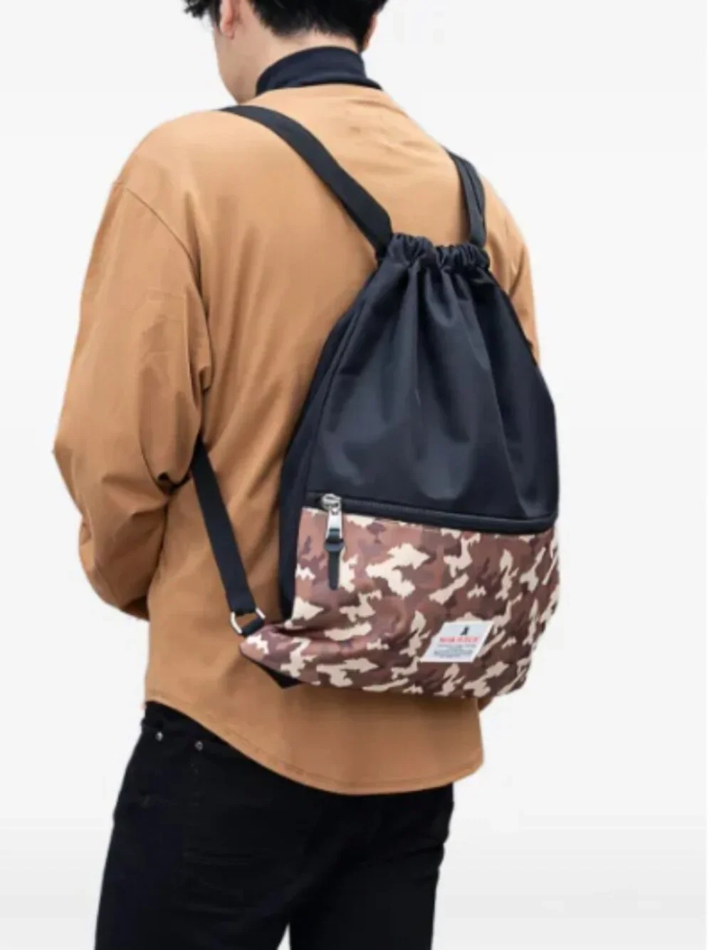 Makavelic Camouflage-Print Drawstring Backpack